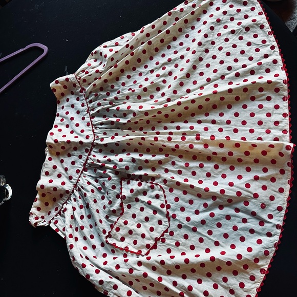 Apron. Vintage.  Red Polka Dot Women's - Picture 5 of 5